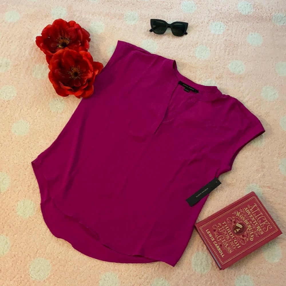 Cynthia Steffe Bright Raspberry Top Size L